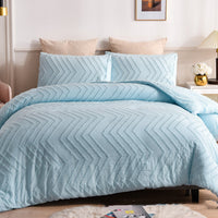 HKM-196563 Solid Color Multi-Color Three-Piece Cut Flower Home Textile Bedding Set
