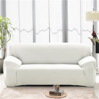 HKM-196627 Stretch Sofa Cover for Sectional Sofas, Modern Plain Design, Multiple Sizes Available with Pillowcases