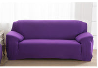 HKM-196627 Stretch Sofa Cover for Sectional Sofas, Modern Plain Design, Multiple Sizes Available with Pillowcases