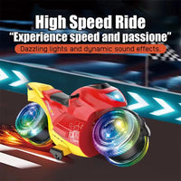HKM-196819 Remote Control Stunt Motorcycle with Lights and Music, Gesture Sensing, 1/16 Scale, Indoor/Outdoor Fun