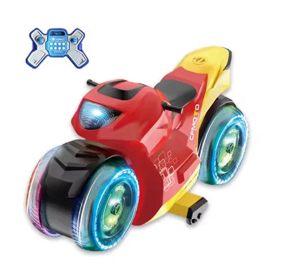 HKM-196819 Remote Control Stunt Motorcycle with Lights and Music, Gesture Sensing, 1/16 Scale, Indoor/Outdoor Fun
