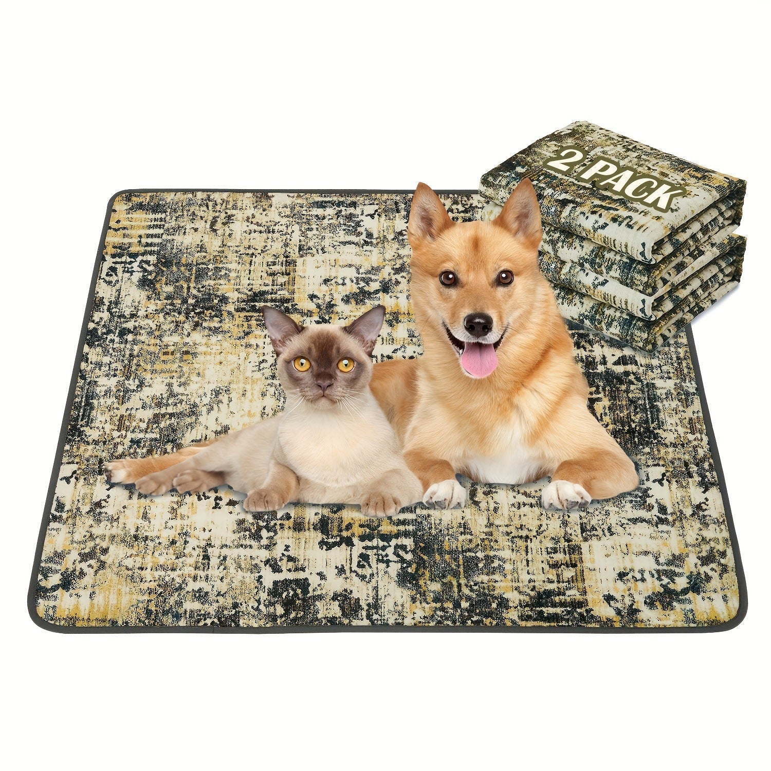HKM-196947 Bohemian Style Pet Mat Stain Resistant Easy To Care Urine Pad