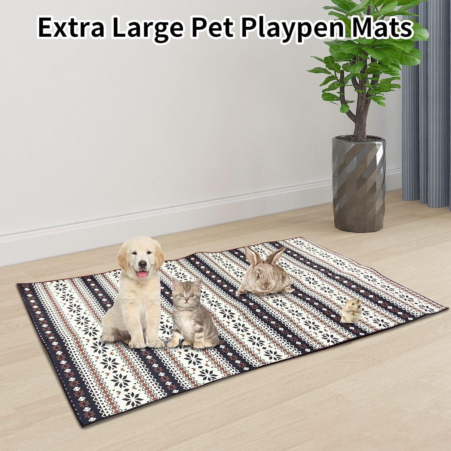 HKM-196947 Bohemian Style Pet Mat Stain Resistant Easy To Care Urine Pad