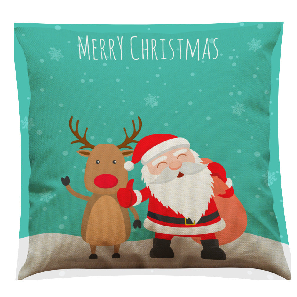 HKM-196947 Christmas Cotton and Linen Throw Pillow Covers in Various Colors - 45 x 45 cm