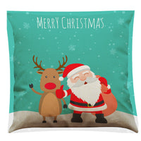 HKM-196947 Christmas Cotton and Linen Throw Pillow Covers in Various Colors - 45 x 45 cm