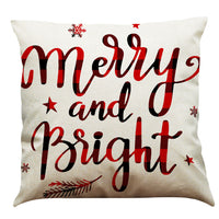 HKM-196947 Christmas Cotton and Linen Throw Pillow Covers in Various Colors - 45 x 45 cm