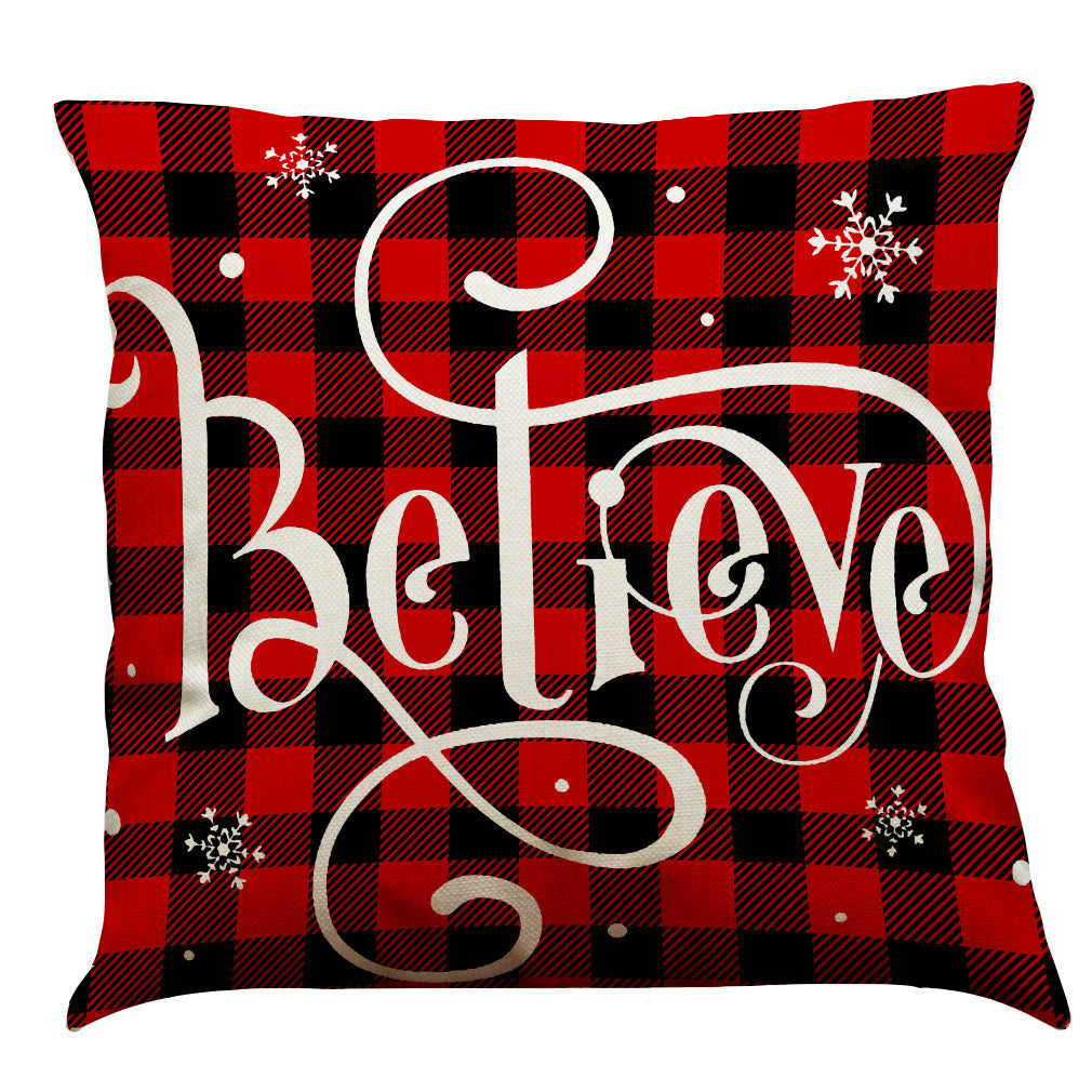 HKM-196947 Christmas Cotton and Linen Throw Pillow Covers in Various Colors - 45 x 45 cm