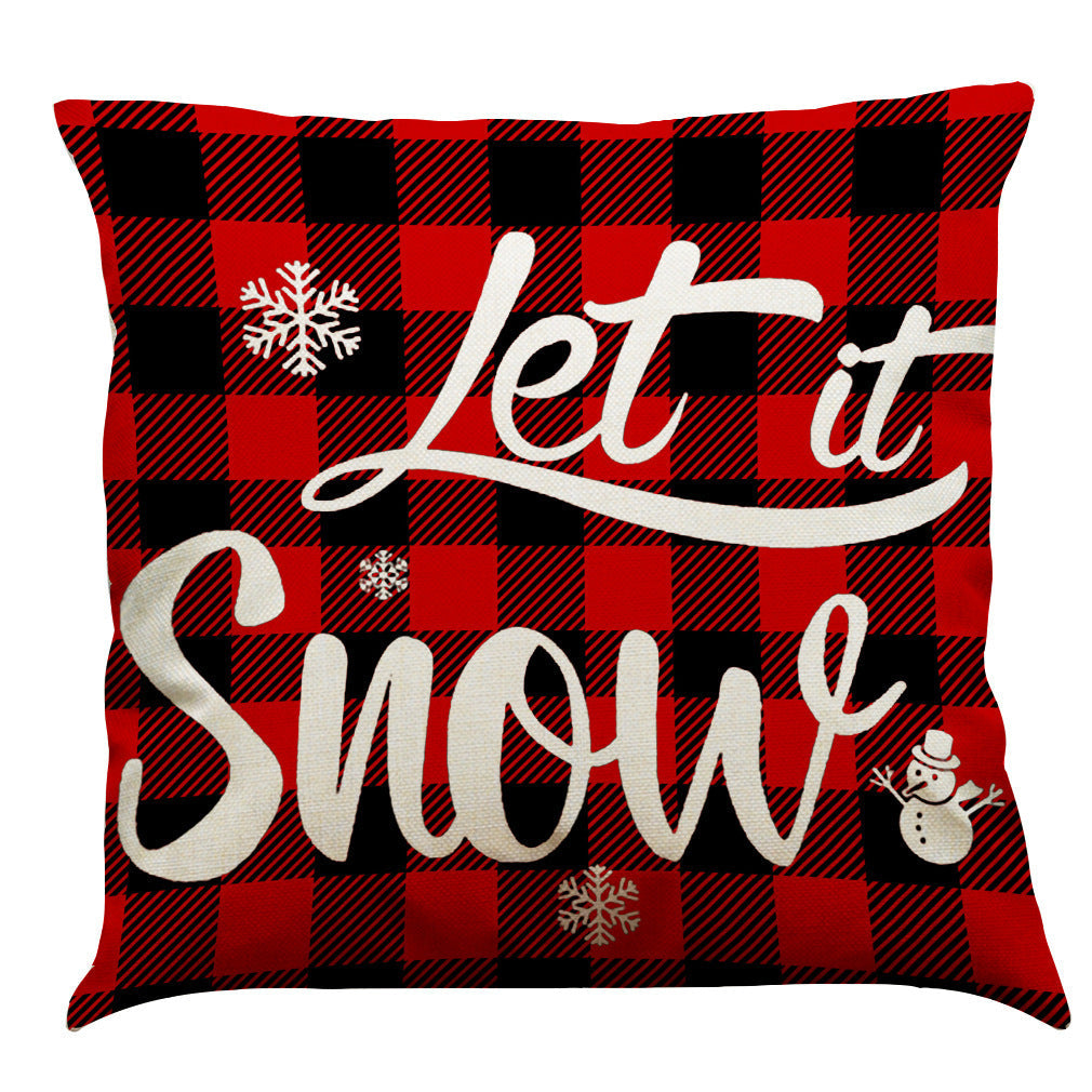 HKM-196947 Christmas Cotton and Linen Throw Pillow Covers in Various Colors - 45 x 45 cm