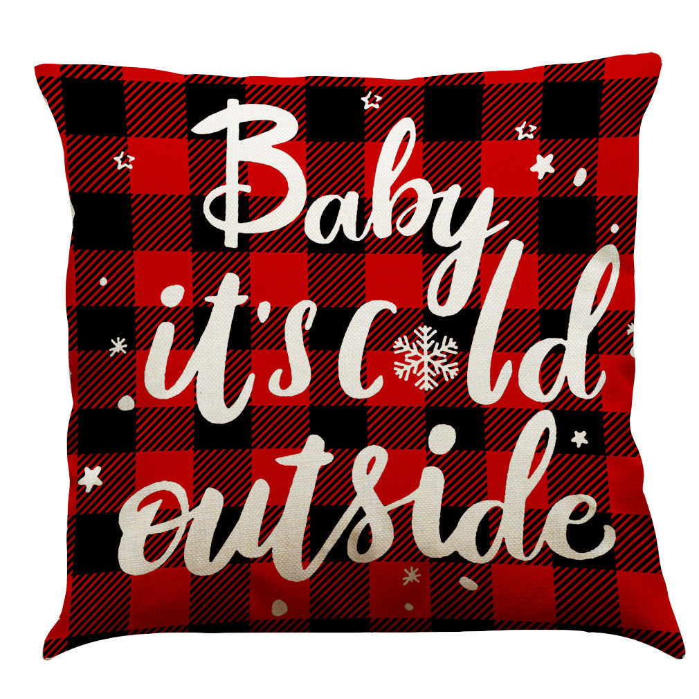 HKM-196947 Christmas Cotton and Linen Throw Pillow Covers in Various Colors - 45 x 45 cm
