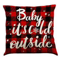 HKM-196947 Christmas Cotton and Linen Throw Pillow Covers in Various Colors - 45 x 45 cm