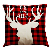 HKM-196947 Christmas Cotton and Linen Throw Pillow Covers in Various Colors - 45 x 45 cm