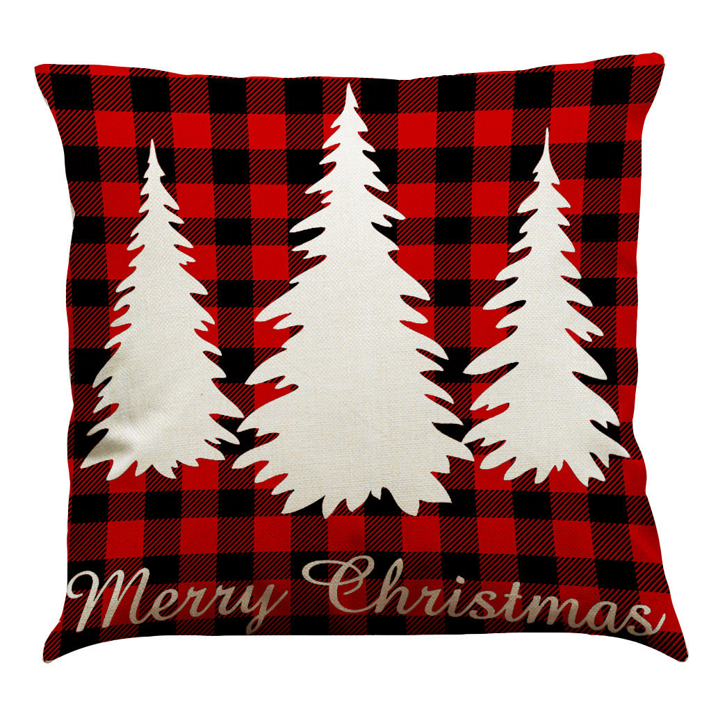 HKM-196947 Christmas Cotton and Linen Throw Pillow Covers in Various Colors - 45 x 45 cm