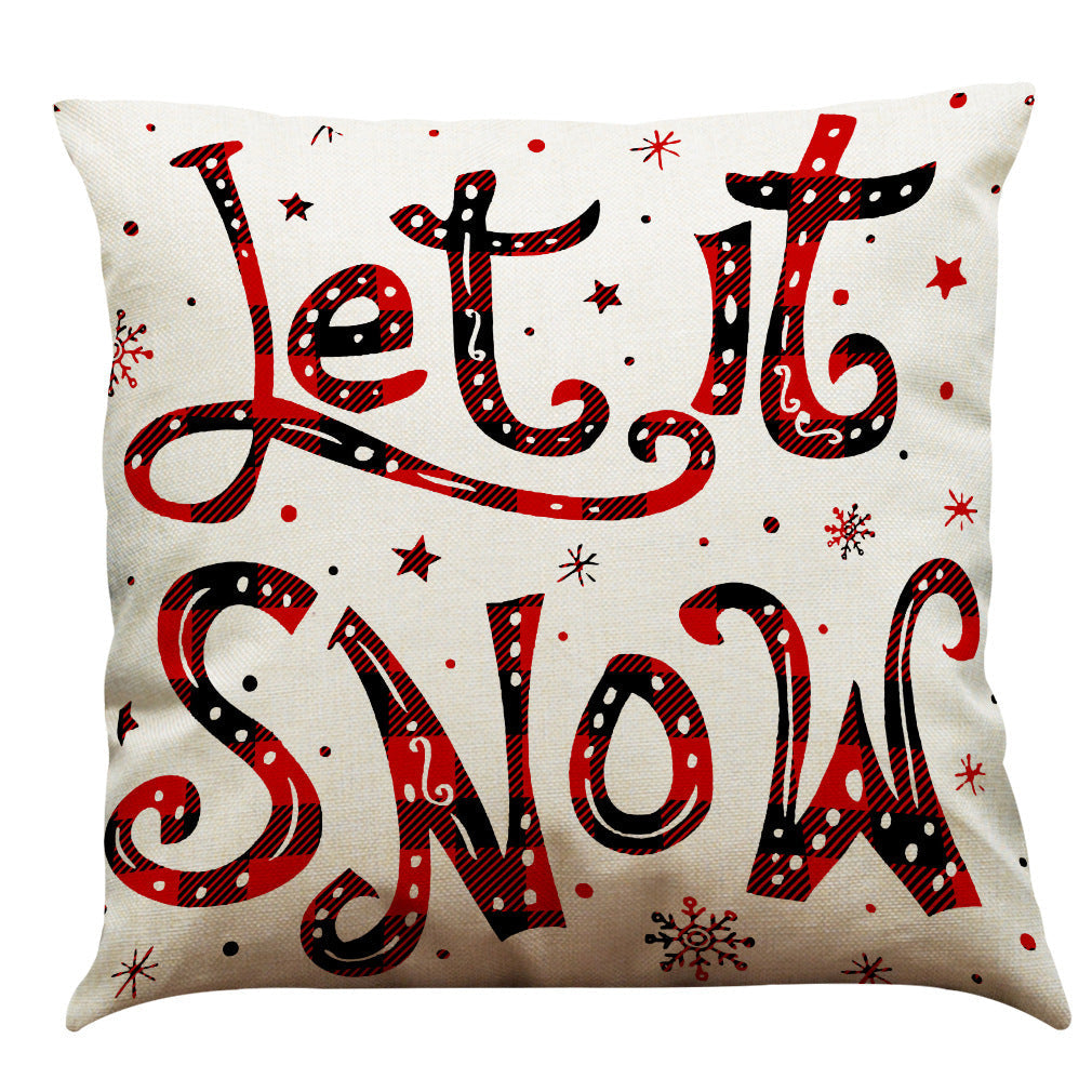 HKM-196947 Christmas Cotton and Linen Throw Pillow Covers in Various Colors - 45 x 45 cm