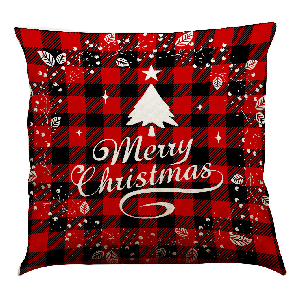 HKM-196947 Christmas Cotton and Linen Throw Pillow Covers in Various Colors - 45 x 45 cm