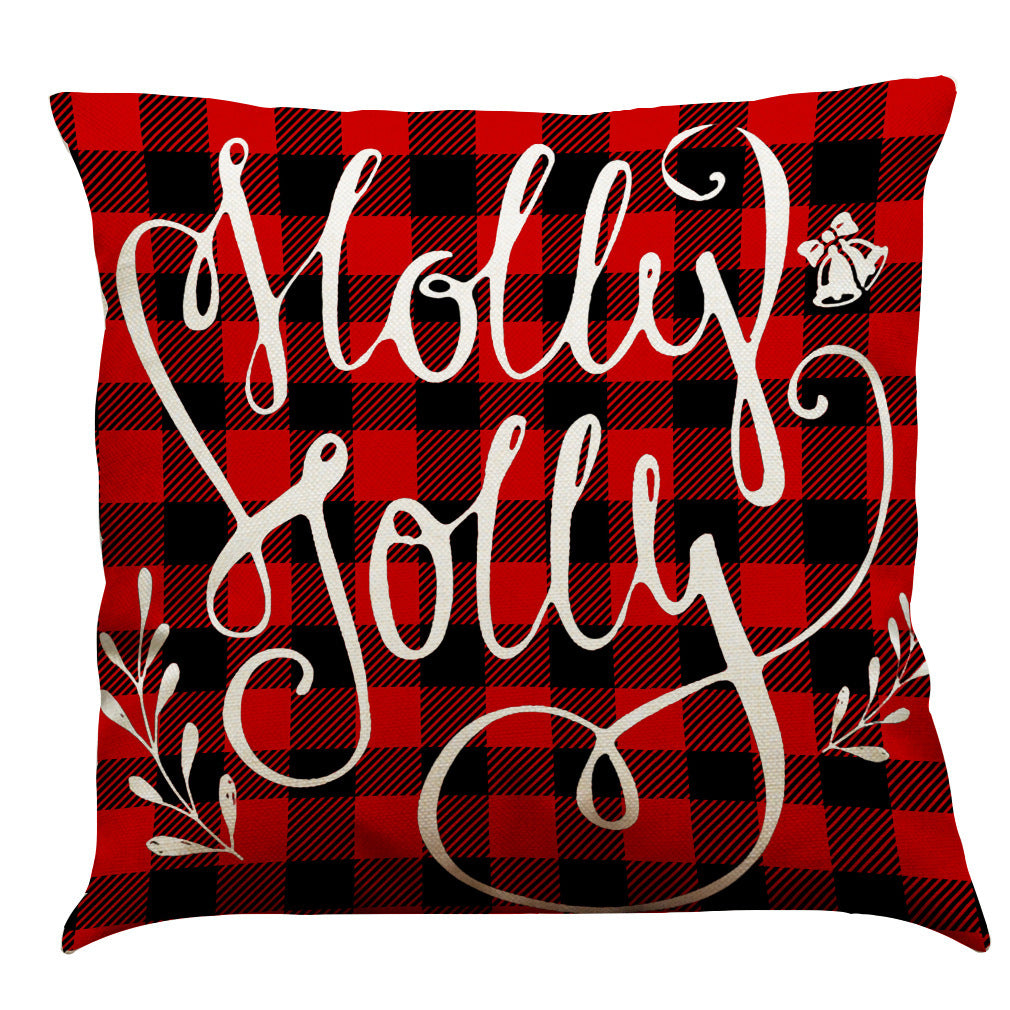 HKM-196947 Christmas Cotton and Linen Throw Pillow Covers in Various Colors - 45 x 45 cm