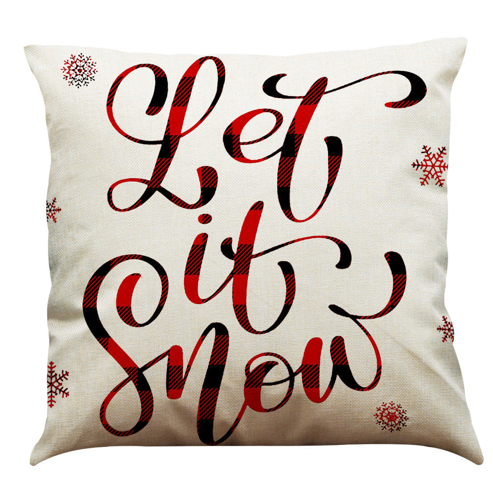 HKM-196947 Christmas Cotton and Linen Throw Pillow Covers in Various Colors - 45 x 45 cm