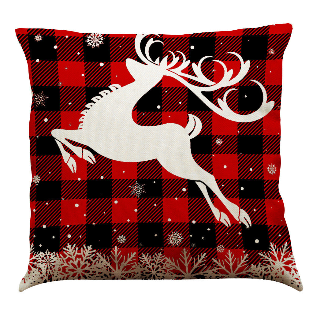 HKM-196947 Christmas Cotton and Linen Throw Pillow Covers in Various Colors - 45 x 45 cm