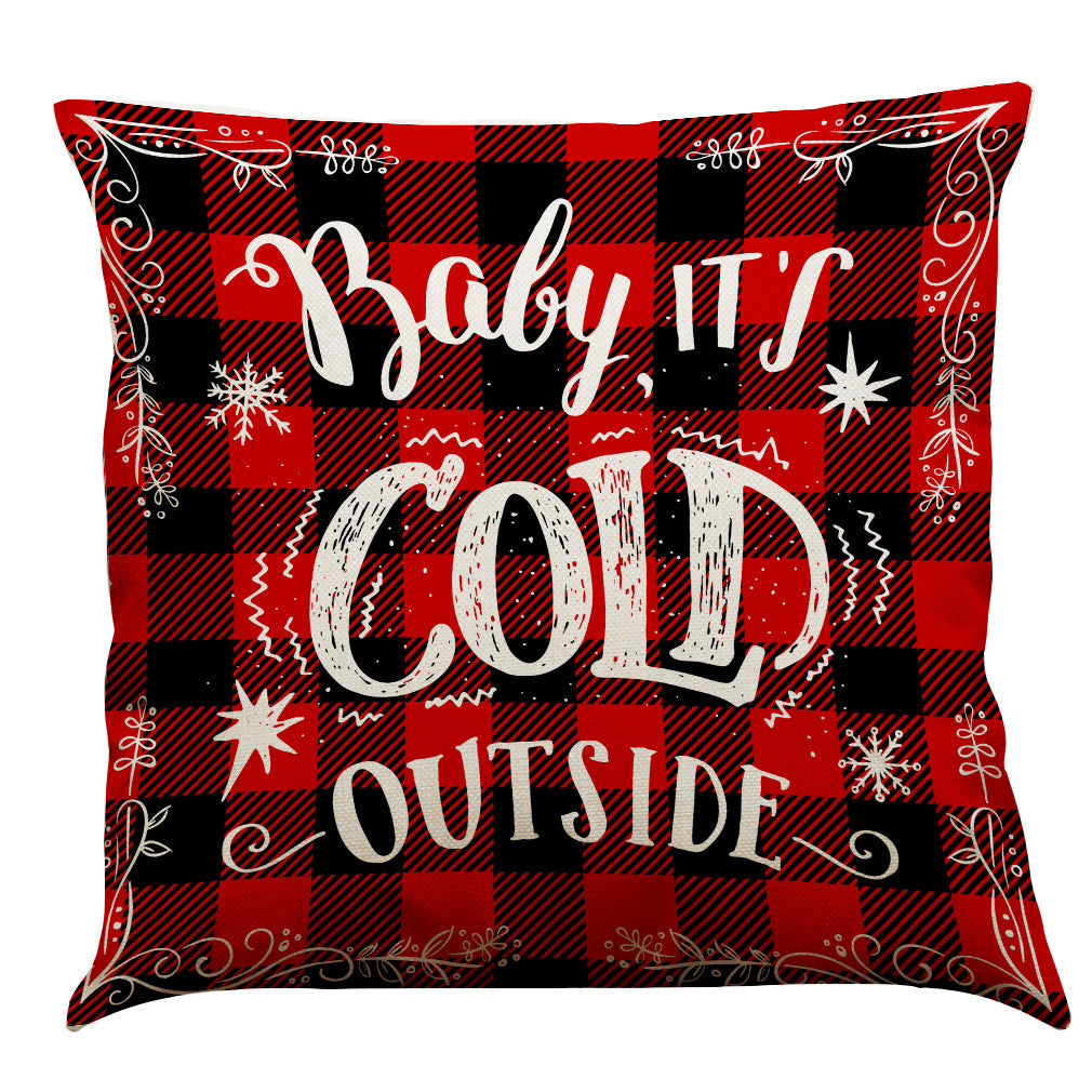 HKM-196947 Christmas Cotton and Linen Throw Pillow Covers in Various Colors - 45 x 45 cm
