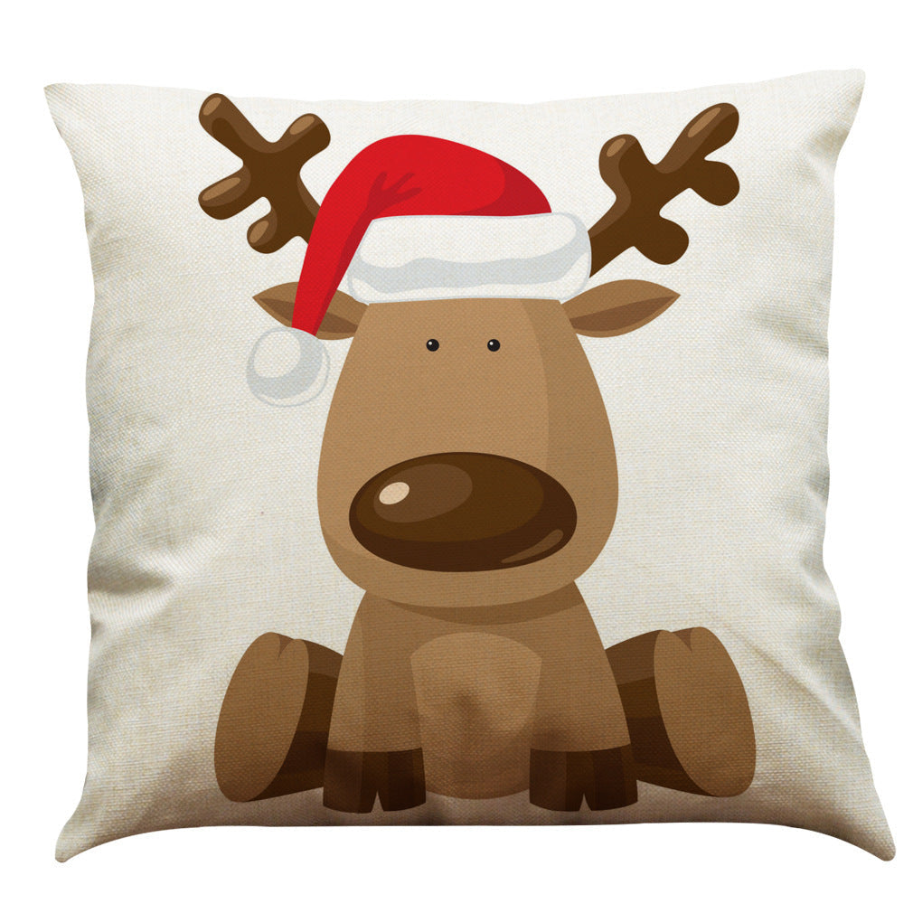 HKM-196947 Christmas Cotton and Linen Throw Pillow Covers in Various Colors - 45 x 45 cm