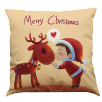 HKM-196947 Christmas Cotton and Linen Throw Pillow Covers in Various Colors - 45 x 45 cm