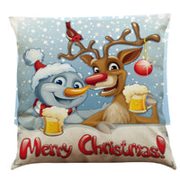 HKM-196947 Christmas Cotton and Linen Throw Pillow Covers in Various Colors - 45 x 45 cm