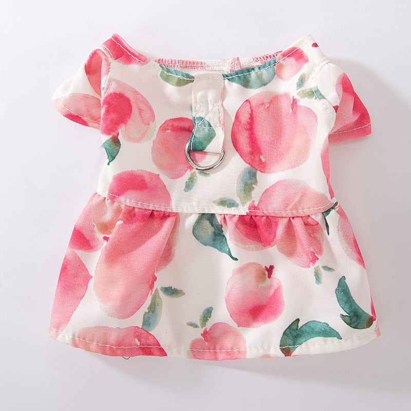 HKM-197011 Thin Breathable Satin Princess Skirt for Small Dogs - Green and Multi-Color Options Available