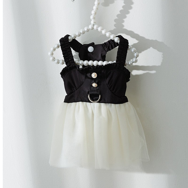 HKM-197011 Thin Breathable Satin Princess Skirt for Small Dogs - Green and Multi-Color Options Available
