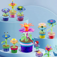 HKM-197139 DIY Floral Building Block Toy for Kids - Educational Plastic Assembly Puzzle for Ages 6+