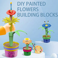 HKM-197139 DIY Floral Building Block Toy for Kids - Educational Plastic Assembly Puzzle for Ages 6+