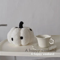 HKM-197395 Plush Pumpkin Stuffed Pillow - Soft Velvet Cushion for Kids 2 Years & Up - Various Heights Available
