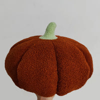 HKM-197395 Plush Pumpkin Stuffed Pillow - Soft Velvet Cushion for Kids 2 Years & Up - Various Heights Available