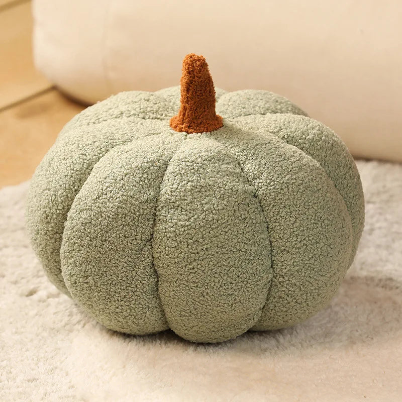 KTX-197395 Plush Pumpkin Stuffed Pillow - Soft Velvet Cushion for Kids 2 Years & Up - Various Heights Available