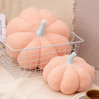 HKM-197395 Plush Pumpkin Stuffed Pillow - Soft Velvet Cushion for Kids 2 Years & Up - Various Heights Available