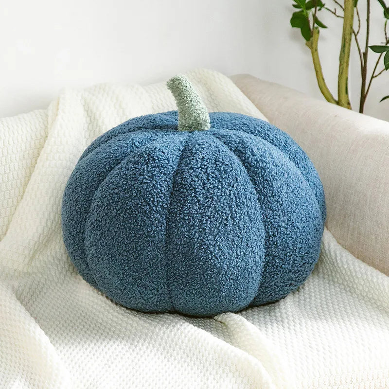 KTX-197395 Plush Pumpkin Stuffed Pillow - Soft Velvet Cushion for Kids 2 Years & Up - Various Heights Available