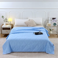 HKM-197395 Washed Cotton Summer Quilt with Free Gift Box Options in Modern Simplicity Design