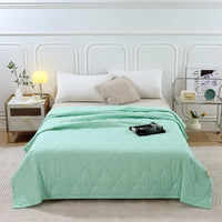 HKM-197395 Washed Cotton Summer Quilt with Free Gift Box Options in Modern Simplicity Design