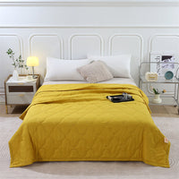 HKM-197395 Washed Cotton Summer Quilt with Free Gift Box Options in Modern Simplicity Design