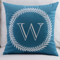 HKM-197459 Modern Cotton Velvet Letter Pillowcase - Plush Filling, 45x45cm, Multiple Colors Available