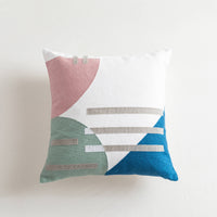 HKM-197523 Solid Color Daisy Embroidered Sofa Cushion Cover - 45x45cm & 30x50cm Sizes