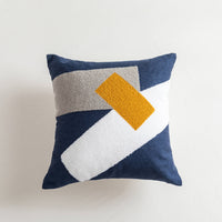 HKM-197523 Solid Color Daisy Embroidered Sofa Cushion Cover - 45x45cm & 30x50cm Sizes