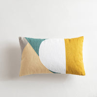 HKM-197523 Solid Color Daisy Embroidered Sofa Cushion Cover - 45x45cm & 30x50cm Sizes