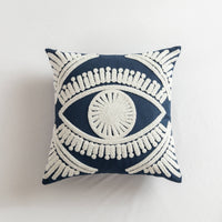 HKM-197523 Solid Color Daisy Embroidered Sofa Cushion Cover - 45x45cm & 30x50cm Sizes