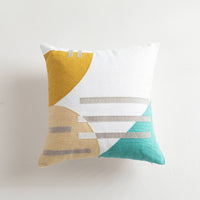 HKM-197523 Solid Color Daisy Embroidered Sofa Cushion Cover - 45x45cm & 30x50cm Sizes
