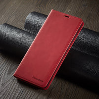 HKM-197651 Magnetic Flip Type Clamshell Card Holder - Imitation Leather Business Design