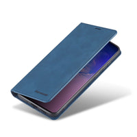 HKM-197651 Magnetic Flip Type Clamshell Card Holder - Imitation Leather Business Design