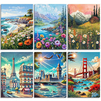HKM-197651 Whimsical DIY Diamond Painting Kit - Cartoon Animal Decor for Living Room, Various Sizes Available