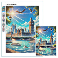 HKM-197651 Whimsical DIY Diamond Painting Kit - Cartoon Animal Decor for Living Room, Various Sizes Available