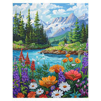HKM-197651 Whimsical DIY Diamond Painting Kit - Cartoon Animal Decor for Living Room, Various Sizes Available