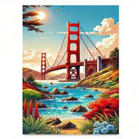 HKM-197651 Whimsical DIY Diamond Painting Kit - Cartoon Animal Decor for Living Room, Various Sizes Available