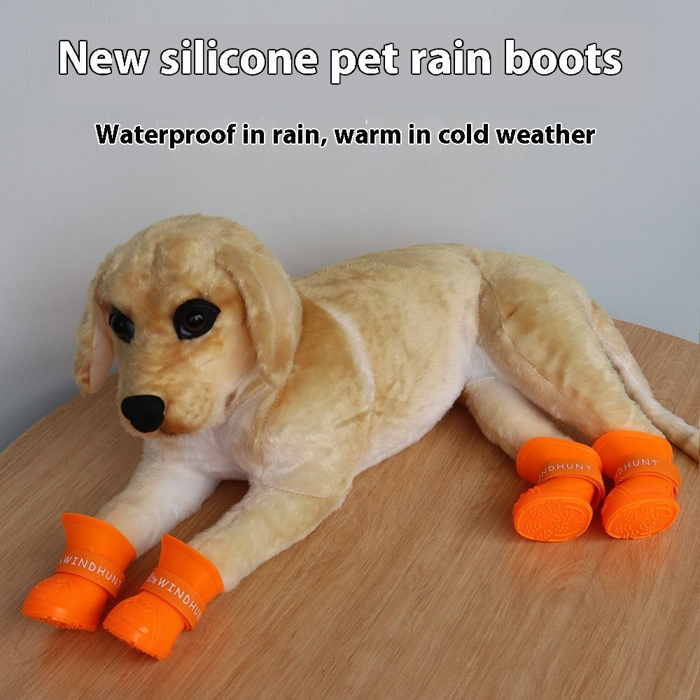 HKM-197715 Waterproof Non-Slip Pet Boots with Soft Bottom for All Seasons
